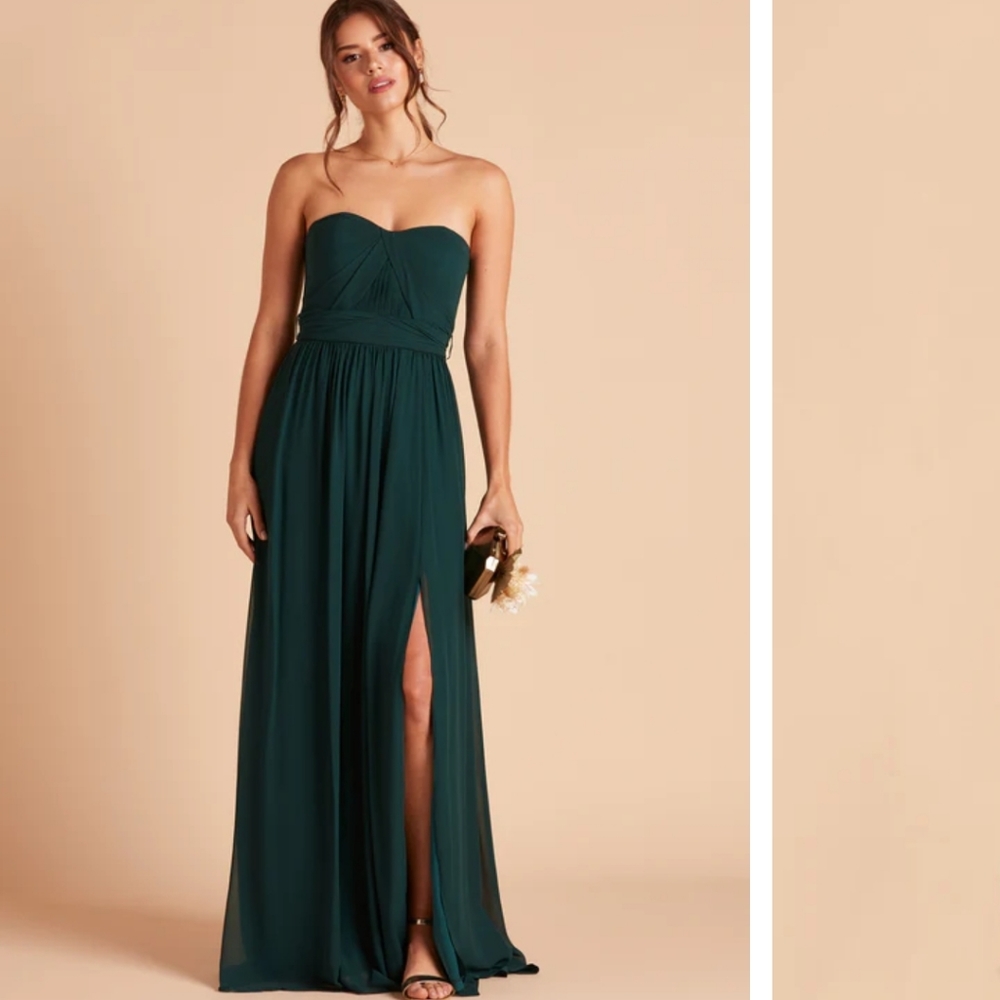 Birdy Grey Grace Convertible Emerald Chiffon Formal Dress size XS